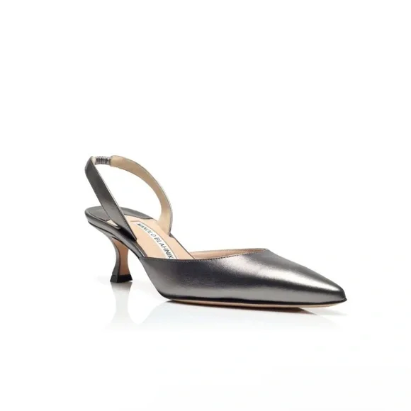 Manolo Blahnik | Shoes | Manolo Blahnik Carolyne 7mm Silver
